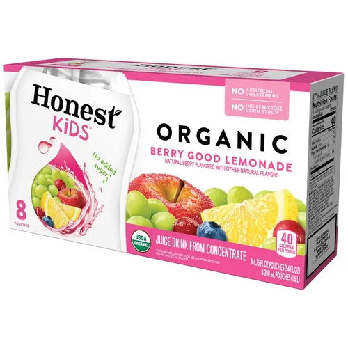 Vista 13 de Honest Kids Berry Good Lemonade, bebida de jugo orgánico, limonada de bayas, 6 onzas líquidas (paquete de 40)