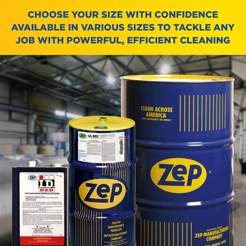 Vista 6 de Zep Desengrasante industrial I.D. Red Liquid Fast Evaporating Industrial - 1 galón (caja de 4) - 57024 - Desengrasante de solvente eficaz diseñado