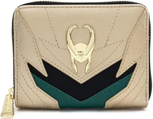 Loungefly Marvel Loki - Cartera clásica con cremallera para cosplay, Multi, Classic