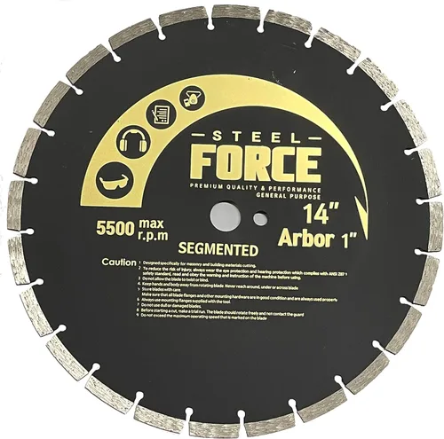 Vista 7 de Steel Force KPC 3551 - Sierra de hormigón circular eléctrica con cable eléctrico de 14 pulgadas, cortador de ángulo de potencia de 2600 W con línea