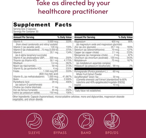 Vista 4 de Bariatric Advantage Ultra Multivitamínico con Hierro – Ultra Multi con Hierro – Formato de Cápsula Multivitamínico – Proporciona Complejo Completo