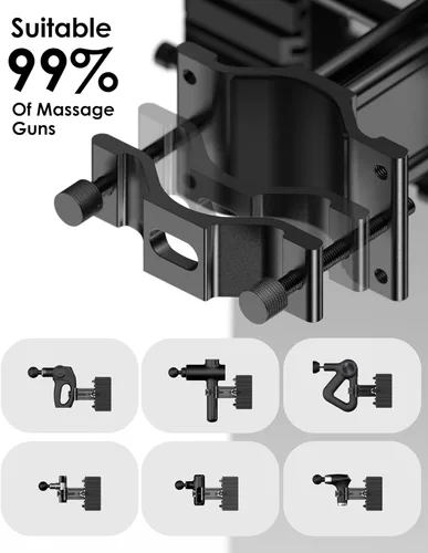 Vista 5 de Self Massage Gun Holder PRO for Back, Muscle Hands Free Percussion, Compatible with Most Massage Gun, Design for Hard-to-Reach Area Holder ONLY