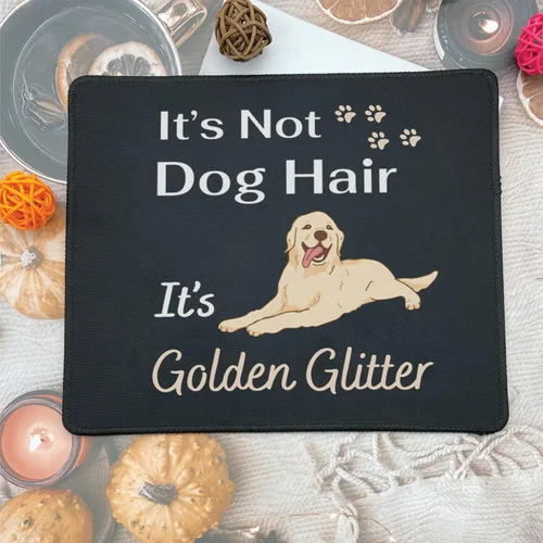 Vista 3 de Funny It's Golden Glitter - Alfombrilla de mouse para amantes de los perros, regalo para dueños de perros, tapete de mouse para amantes