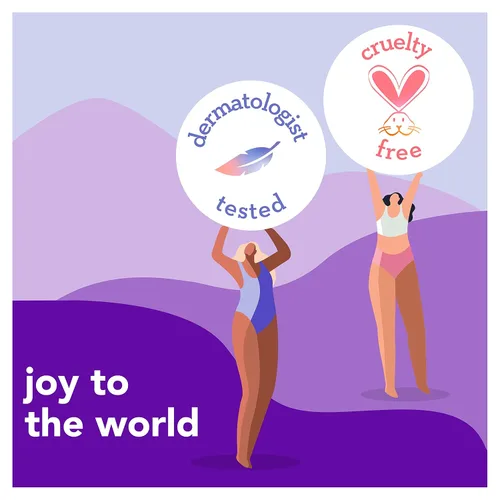 Vista 5 de joy Recambios de cuchillas de afeitar para mujer, 8 unidades, morado, Lubrastrip para ayudar a evitar la irritación de la piel