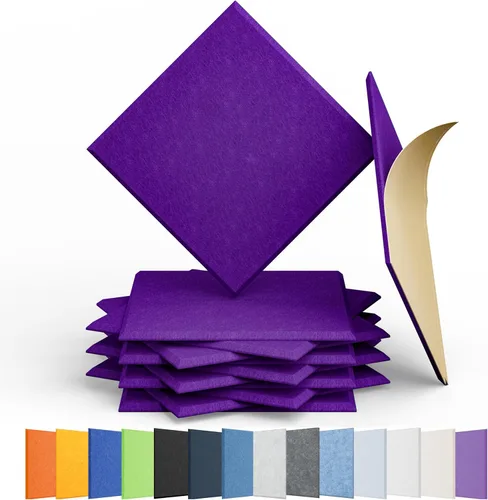 Vista 27 de Amantech - Paquete de 12 paneles acústicos autoadhesivos de espuma acústica a prueba de sonido, alta densidad, hexagonales, 12 x 10.23 x 0.4 Beige