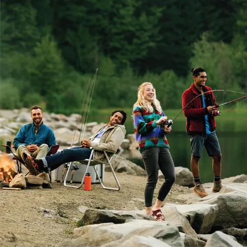 Vista 8 de Zebco Roam - Combo de carrete giratorio y caña de pescar, varilla de fibra de vidrio, mango cómodo dividido, perilla de mango suave al tacto