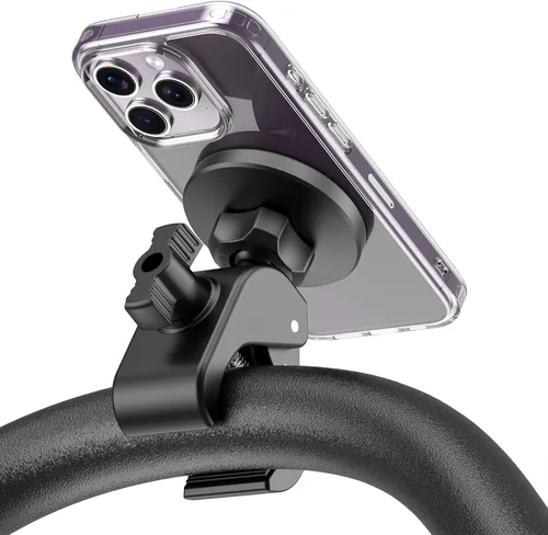 Soporte magnético para teléfono – 20 x N52 fuerte soporte magnético para gimnasio, bicicleta giratoria (se adapta a Peloton), cinta de correr,