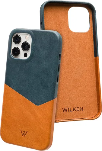 Vista 15 de Wilken - Funda de cuero delgada para teléfono compatible con iPhone 15 Pro, compatible con MagSafe y carga inalámbrica, funda de cuero de primera