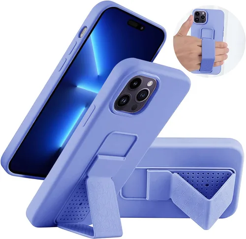 Vista 27 de Funda de silicona con soporte de LAUDTEC compatible con iPhone 7/8/SE, soporte de metal con soporte de pie vertical y horizontal, cubierta flexible