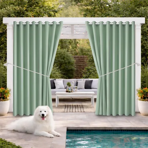 Vista 39 de DIVA EN CAMINO DEC Cortina de patio para exteriores, impermeable, oscurecimiento, con aislamiento térmico, cortinas interiores para dormitorio