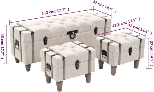 Vista 62 de Banco de almacenamiento de abeto de madera maciza crema para dormitorio, sala de estar, extremo de la cama, 43.3 x 11.8 x 15 pulgadas
