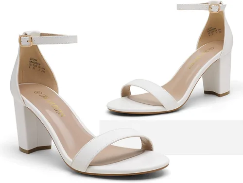 Vista 2 de DREAM PAIRS - Sandalias de tacón grueso y bajo para mujer