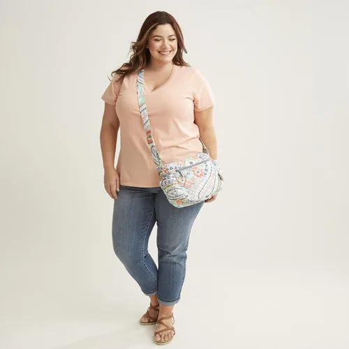 Vista 4 de Vera Bradley Bolso cruzado de algodón para mujer