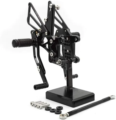 FXCNC Juego de estriberas para motocicleta CNC Billet Reposapiés totalmente ajustables compatibles con TRIUMPH Speed Triple T509 T595 955i 1050 2002