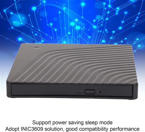 Vista 3 de ASHATA Caja de unidad de DVD externa, 5 Gbps, desmontable USB3.0/USB2.0 carcasa de unidad óptica para portátil para unidad de 0.500 in/0.374 in SATA