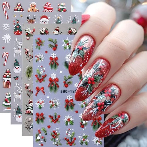 Vista 39 de 8 hojas de calcomanías de arte de uñas de conejo de Pascua, 3D, autoadhesivas, accesorios de arte de uñas, caricaturas, conejos, animales Colorido -1