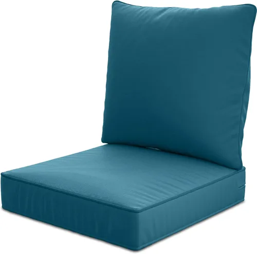 Vista 35 de Cojines de Asiento Profundo para Exteriores de 22" x 22" x 6" - Impermeables y Resistentes a la Decoloración, Cojines de Reemplazo para Muebles