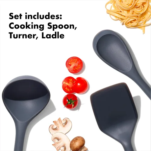 Vista 3 de OXO Good Grips Set de utensilios de cocina, 3 piezas de silicona