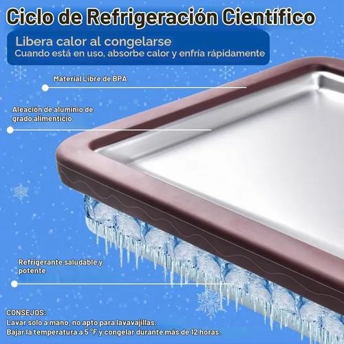 Vista 3 de ROEDEER Máquina de helados enrollados, placa para hacer rollos de helado con 2 espátulas, máquinas de helado enrolladas instantáneamente