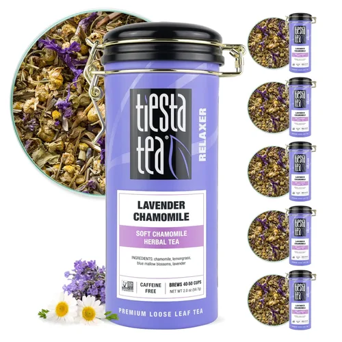 Vista 15 de Tiesta Tea - Manzanilla menta, hojas sueltas, té de hierbas de menta y manzanilla, mezcla premium, bebida de hierbas sin cafeína, hace caliente