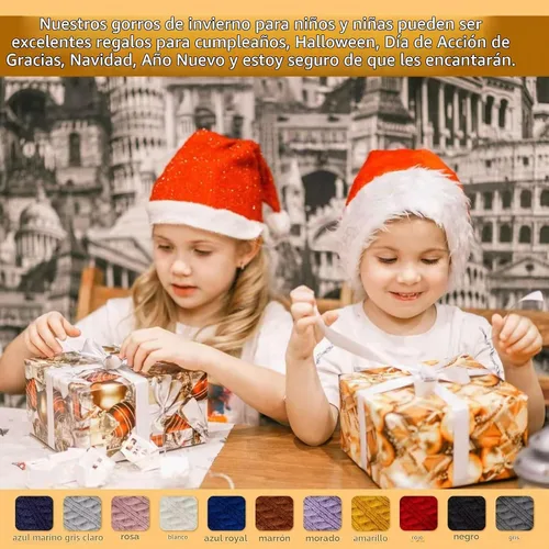 Vista 8 de Conjunto de 2 gorros de invierno para bebé, gorro para niño con calentador de cuello, gorro de punto cálido para clima frío Negro y gris