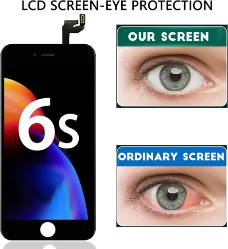 Vista 4 de Para iPhone 6S Pantalla Reemplazo Negro, LCD Touch Digitizer con Herramientas de Reparación+Protector de Pantalla para A1633, A1688, A1700 (negro)