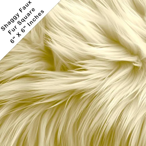 Vista 145 de FabricLA - Tela de piel sintética peluda cuadrada - 4" X 4" pulgadas precortada - Use tela de piel sintética para manualidades DIY, accesorio