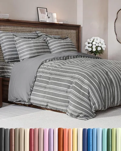 Vista 72 de Juego de funda de edredón tamaño Queen - Juego de funda de edredón extra suave tamaño Queen 90 x 90 con 2 fundas de almohada - Ropa de cama de hotel