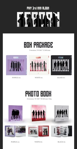 Vista 3 de PIXY - REBORN (3er mini álbum) (NEGRO ver.)