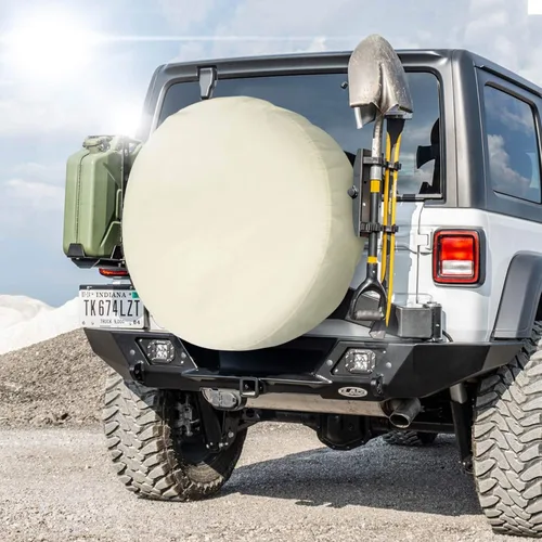 Vista 7 de Explore Land - Funda resistente universal para neumático de repuesto para remolque, vehículo recreativo, SUV, camión