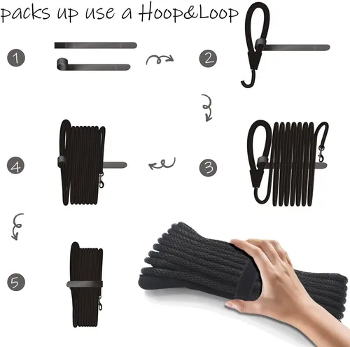 Vista 4 de Correa larga para perro, correa de control de obediencia, entrenamiento, agilidad, cable de control de cachorro, correa de 15 pies, 30 pies, 50 pies