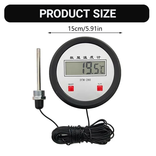 Vista 7 de Termómetros digitales industriales precisos con sonda larga para una medición precisa de la temperatura en áreas de difícil acceso