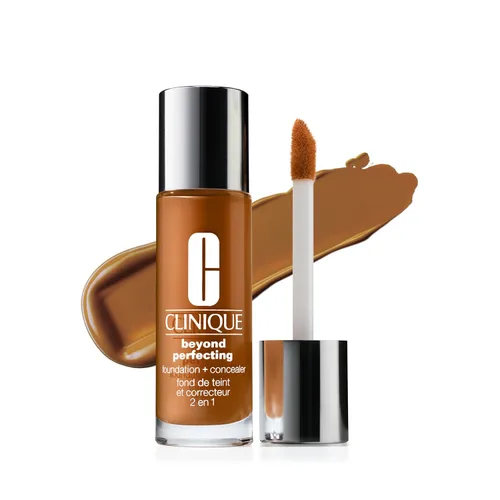 Vista 30 de Clinique Beyond Perfecting Lightweight Liquid Foundation + Concealer For Dry Combination to Oily Skin Types Full Coverage + Natural Matte Finish