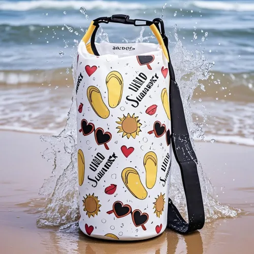 Vista 3 de Bolsa seca impermeable, mochila enrollable de 10 L, bolsa seca flotante para kayak, canotaje, natación, senderismo, camping, actividades al aire