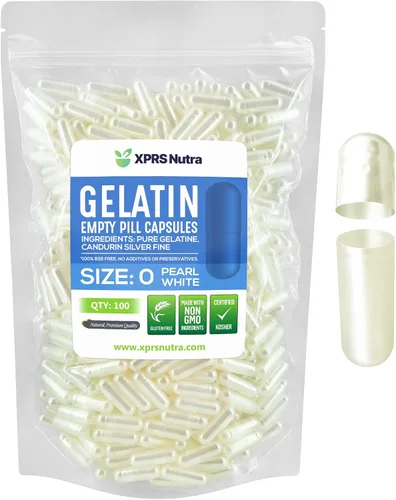 Vista 11 de XPRS Nutra Size 0 Empty Capsules - 500 Count Empty Gelatin Capsules - Pills DIY Capsule Filling - Pure Bovine Pill Gel Caps for Do-It-Yourself Purple