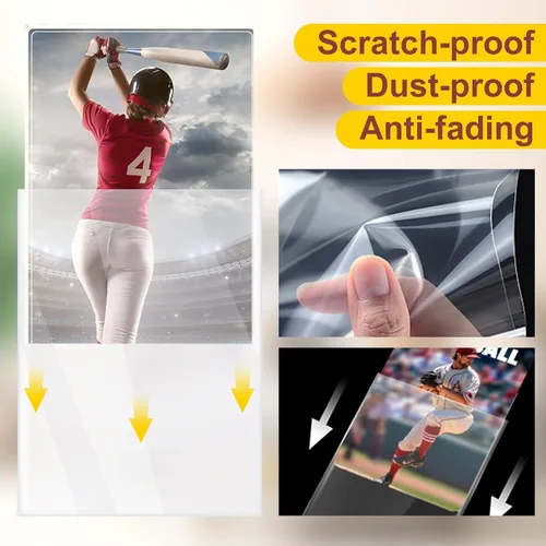 Vista 5 de 500 Fundas para Tarjetas Top Loaders para Tarjetas Coleccionables, Fundas para Tarjetas de Béisbol Penny Soft Toploaders Compatibles con Fútbol