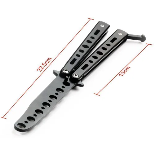 Vista 3 de Peine estilo cuchillo de entrenamiento, nueva herramienta genérica de 1 pieza metálica, negra, práctica