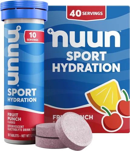Vista 26 de Nuun Sport - Tabletas de electrolitos para una hidratación proactiva, ponche de frutas, paquete de 8 (80 porciones)