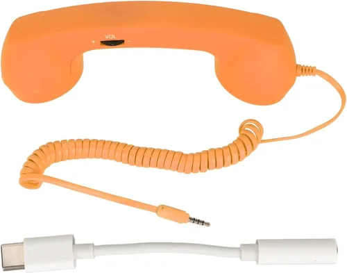 Vista 10 de Auricular de teléfono para teléfono celular, teléfono retro rosa con conector de 0.138 in, receptor de teléfono móvil, auriculares antiguos
