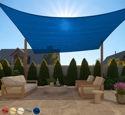 Vista 28 de GORILLA GRIP - Toldo parasol resistente, protección UV, resistente a la decoloración, desgarros y óxido, rectangular, con bordes curvos que bloquean