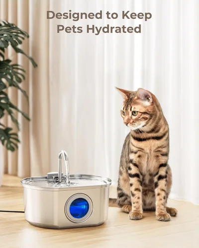 Vista 6 de Neareal Bomba de agua de repuesto para fuente de agua para gatos, dispensador automático de agua para perros de 108 oz/3.2 L