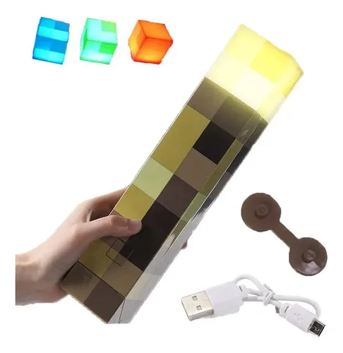 LAMPARA DECORATIVA GAMERS ESTILO MINECRA
