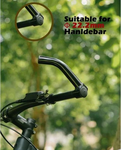 Vista 4 de Thinvik Acoples de Manillar para Bicicleta de Aluminio MTB, Extensión de Manillar para Bicicleta, Negro