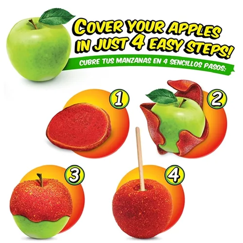 Vista 6 de Zumba Pica Forritos Cubre Manzanas (Chamoy) 5 piezas