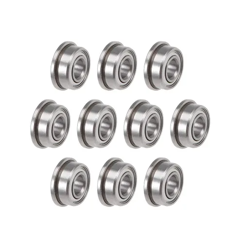 Vista 7 de Uxcell F683ZZ - Rodamientos de bolas con brida, 3 x 7 x 3 mm, acero cromado con blindaje, 10