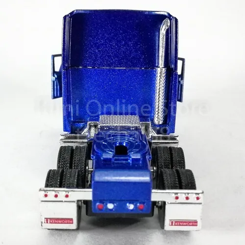 Vista 9 de KiNSMART Kenworth T700 - Camión contenedor a escala 1:68, modelo de metal fundido a presión, azul con calcomanías, acción de retroceso