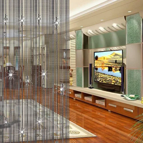 GREENWISH String Curtains Black Beads Curtains Doorway Tassel Curtain Thread Fringe Crystal Door String Curtain Beads Window Panel Room Divider