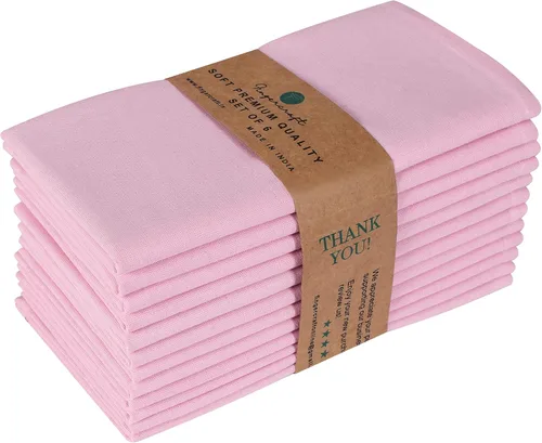 Vista 71 de Fingercraft Servilletas de tela multicolor - Juego de 12 servilletas de algodón puro para almuerzo y cena diarias - Regalo para fiestas