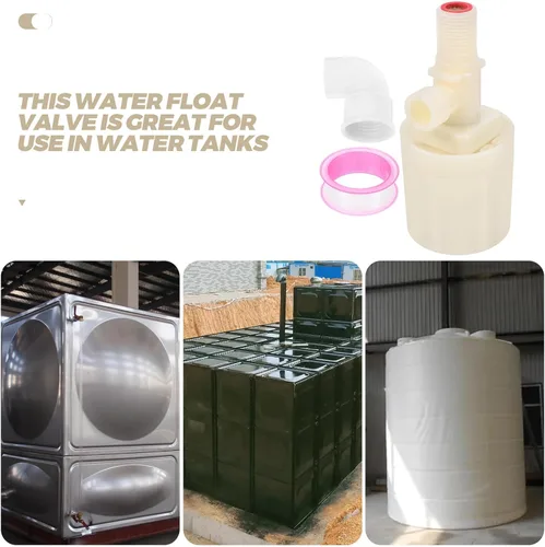 Vista 8 de 2pcs Water Float Valve Set Traditional Inlet Float Valve for Water Tank Automatic Level Control with Threaded Connection Suitable for Livestock and