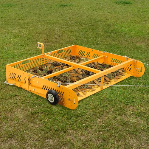 POPMOON 2-in-1 Horse Manure Scoop Tow Behind Trailer Horse Paddock Cleaner